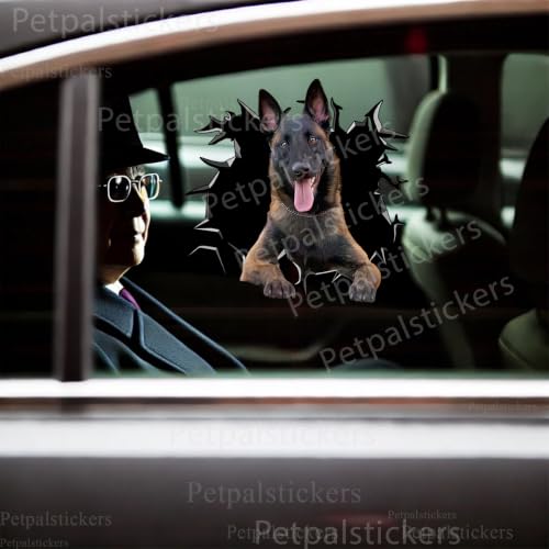 Image of Vinyl Dog Stickers - Belgian Malinois Car Decals for Women & Dog Lovers