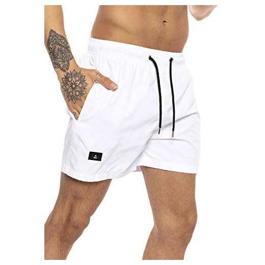 Redbridge Herren Badehose kurz Badeshorts schnelltrocknend Weiß XXL