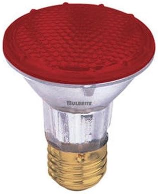 50W PAR20 Halogen Bulb in Red [Set of 3]