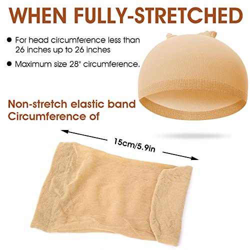 image for Sibba 3Pcs Silicone Wig Grip Band and 4Pcs Wig Stocking Caps Seamless 
