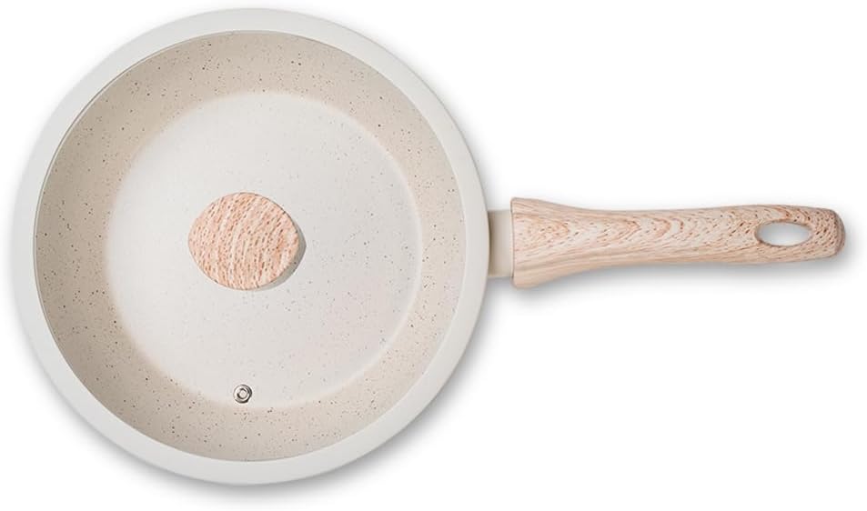 Brinox - Frigideira Alta com Tampa 24Cm 2,3L Ceramic Life Sirius com Fundo de Indução - Vanilla