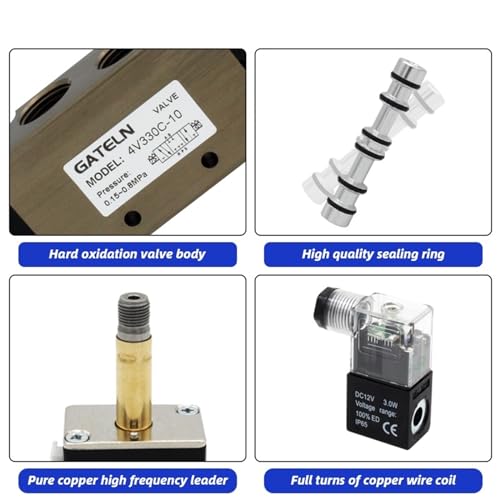 Distributeur pneumatique 3/8 pour commande de vérins double effet