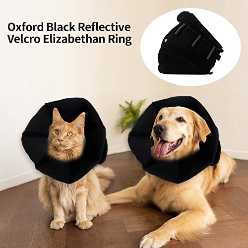 Halskrause für Haustiere,Leichter Bequem Weich Recovery Elisabethanischer für Haustiere Verstellbares Schutzkragen für Hund Katzen Anti-Biss/Leck-Erholung nach der Operation,L/XL zur Auswahl (XL)