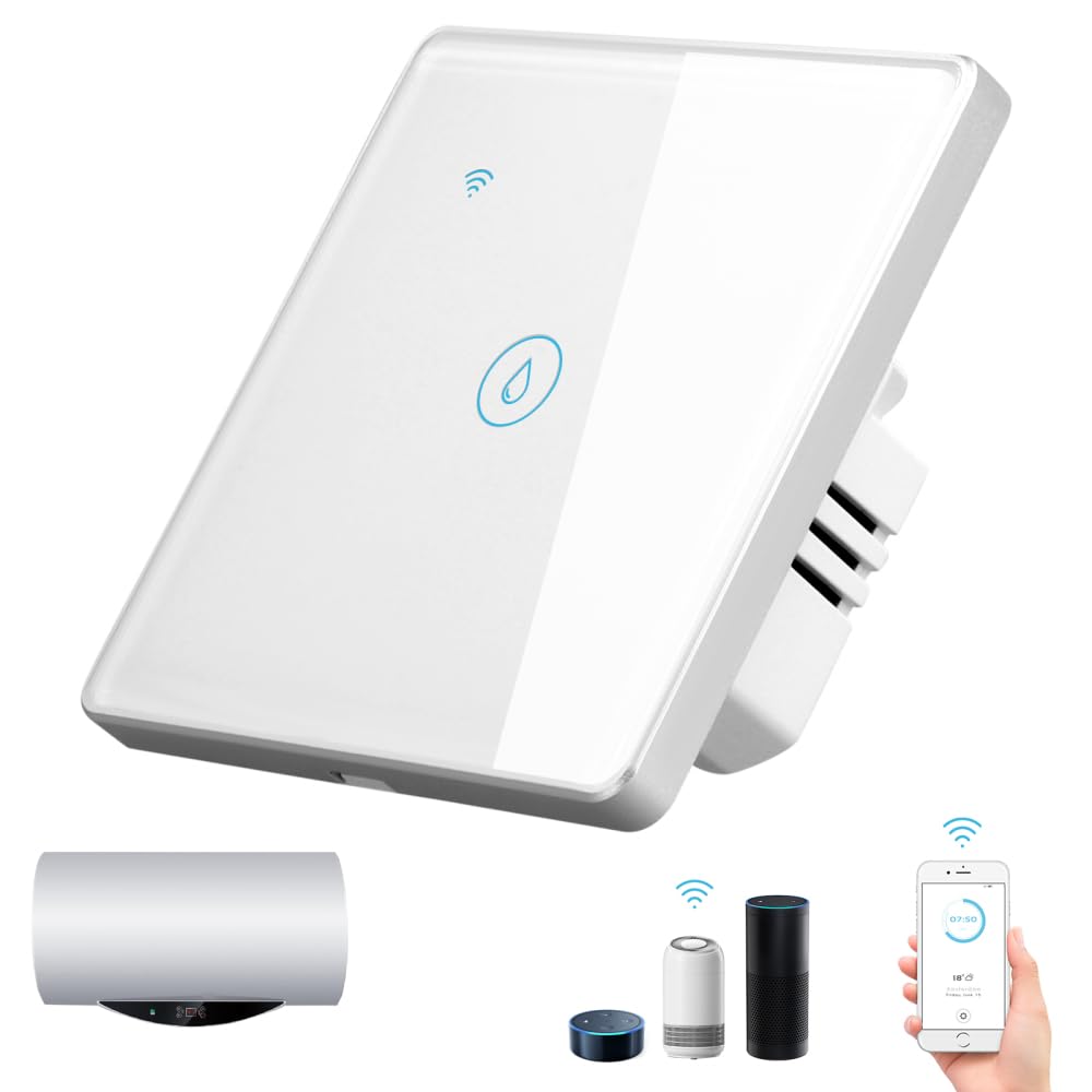 Smart Immersion Heater Timer 40A 8000W WiFi Smart Switch With Timer Touch Boiler