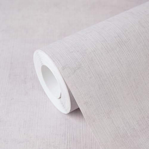 Papier peint intissé uni violet bleu gris clair structure textile - 3