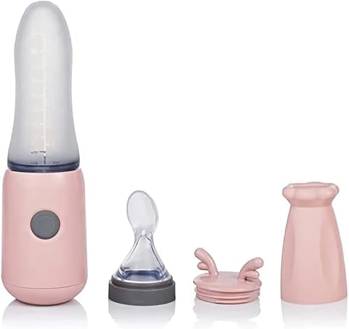 Miniatura 9 de Socila - Máquina portátil de alimentos para bebés con cuchara de silicona, procesador de alimentos para bebés, licuadora para la primera etapa de