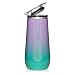 BrüMate 12oz Insulated Champagne Flute With Flip-Top Lid - Made With Vacuum Insulated Stainless Steel (Glitter Mermaid)