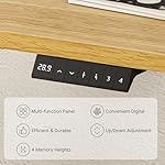 FLEXISPOT EN1 Whole-Piece Standing Desk, 48 x 24 Inches Height Adjustable Desk Stand up Desk Home Office Table for Computer Laptop (White Frame + Maple Desktop) - Image 4