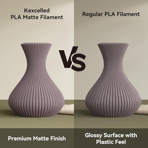 kexcelled PLA Matte Olivgrün 1,75mm +/-0,03mm, Matt Textur Finish Farbe, Ästhetische Materialien für FDM 3D Druck, 1kg Rolle Spule