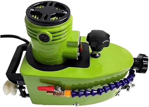 Glass Beveling Machine with 10 Diamond Wheels, 850W Portable Edge Polisher, 8000R/Min Low Noise Grinder for Glass/Acrylic/Ceramic, 4-19mm Thickness Range, Grinding1-3m/min(Green)