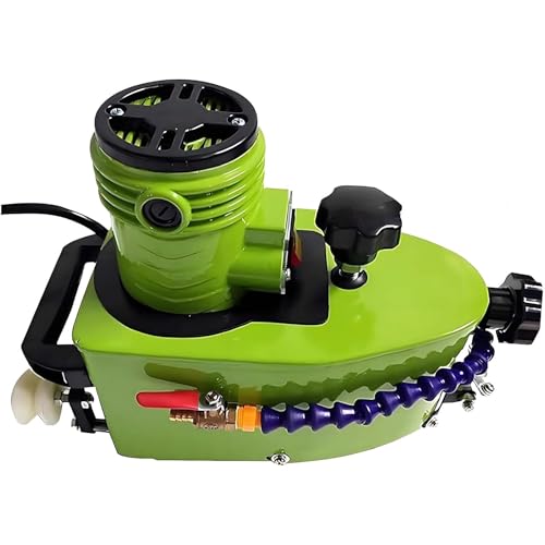 Glass Beveling Machine with 10 Diamond Wheels, 850W Portable Edge Polisher, 8000R/Min Low Noise Grinder for Glass/Acrylic/Ceramic, 4-19mm Thickness Range, Grinding1-3m/min(Green)