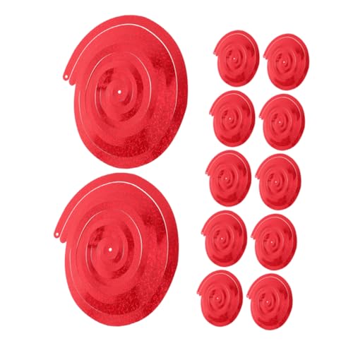 SAFIGLE 12個 パーティーの装飾 パーティー装飾 パーティー飾り テーマパーティー 螺旋飾り 装飾 装飾 英国のベレー帽 スワールハンギングデコレーション 誕生日吊りまんじ ペット 赤