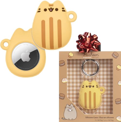 Funda de silicona Pusheen para AirTag de Apple con mosquetón resistente diseño Madeleine