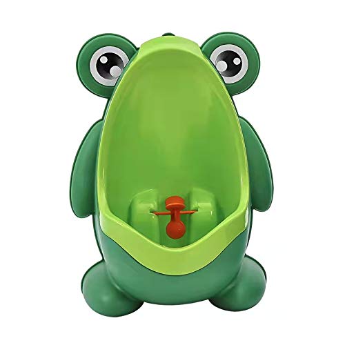 HGUIM Frog Pee Training,Toilet Pee Trainer with Funny Aiming Target Frog Pee Training, Urinals for Boys (Green)
