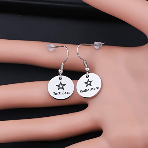 ENSIANTH Musical Inspired Gift Talk Less Smile More Earring Actor Actress Gifts Drama Theater Jewelry Gift for Her3