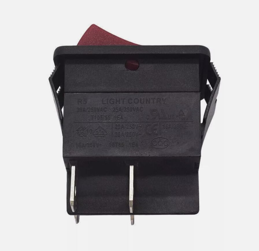 1PC 4pin Red Rocker Switch 2position Light Country R5 25A 250V