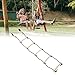 Rope Ladder 5ft 5 Steps 220lbs Bearing Wooden Kids Climbing Rope Ladder with Hanging Straps, Swing Playset Rope Ladder for Outdoor Playground