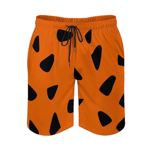 Ecosunny Men's Swim Trunks Mesh Lining Suit Nostalgic Movie Fun Print Hawaiian Swimsuits Bathing Beach Shorts with Pockets