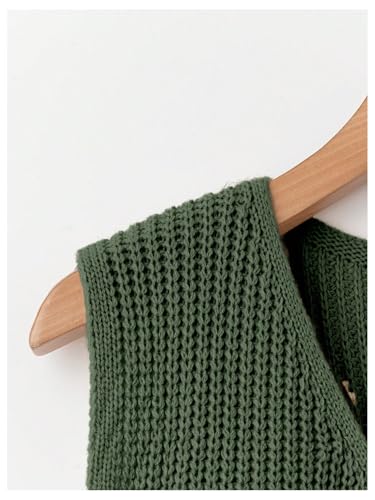 Floerns Women's Plus Size V Neck Sweater Vest Button Up Sleeveless Knitted Pullover Tank Tops3