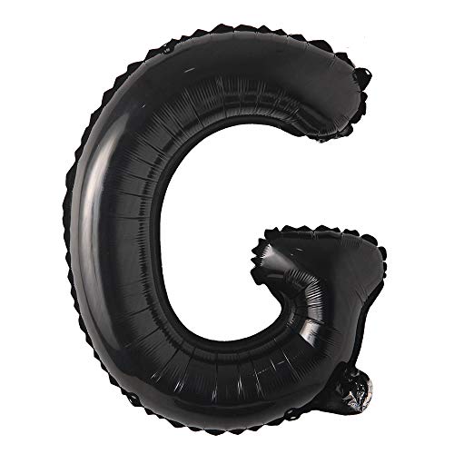 40 Inch Black Large Foil Letter Ballon Wedding Birthday Party Decorations Kids Adults Ballon Baby shower helium float balloon (40 INCH G Black)