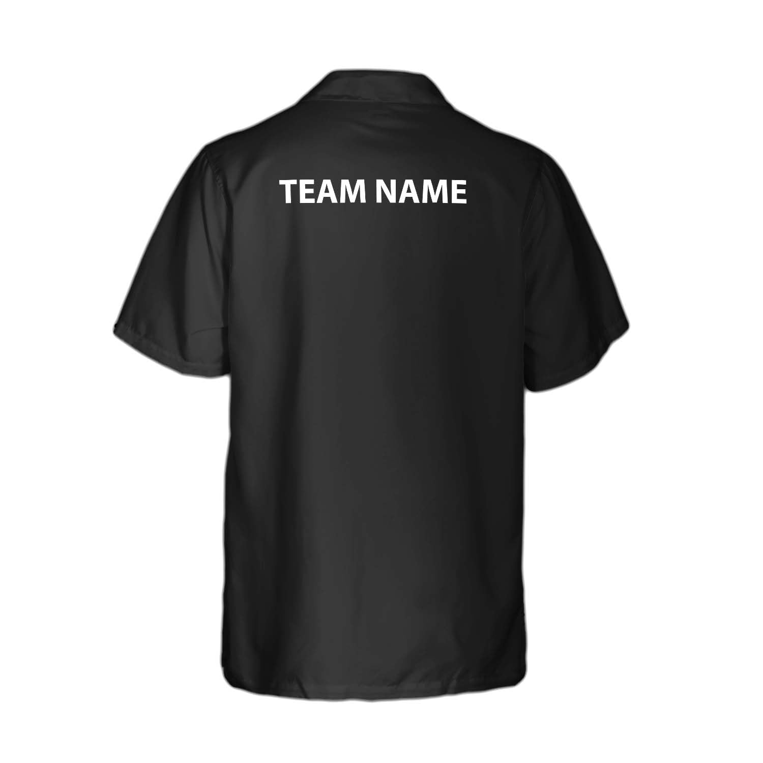 DnDeez Retro Bowling Shirts 1950s Casual Short Sleeve Custom Vintage Personalized Name Team Large Black