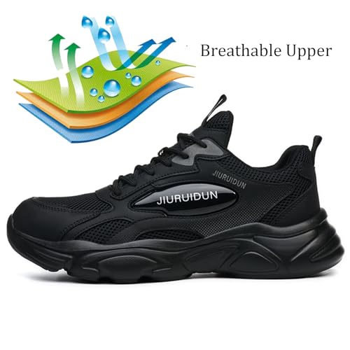 Image of Nutropa Steel Toe Boots for Men, Lightweight Safety Work Shoes, Comfortable Breathable Composite Toe Boots Slip-Resistant Indestructible Shoes