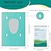 Toilet Seat Covers Disposable (50 Packs), Disposable Toilet Seat Cover for Adults,Essential Travel Accessories/Camping/Airplane/Shopping Mall/Road Trips (Green 16 * 24in(50 Packs))
