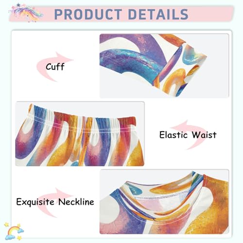 Pajama Sets Long Sleeve Colorful Cute Snake Soft Comfy Sleepwear 2 Piece PJS 3-8T4