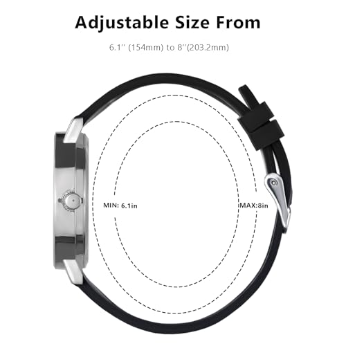 Image of Watch with Second Hand Nursing for Women, Analog Watches for Nurses, 12 /24 Hour Military Time, Easy Read Dial, Colorful Silicone Band