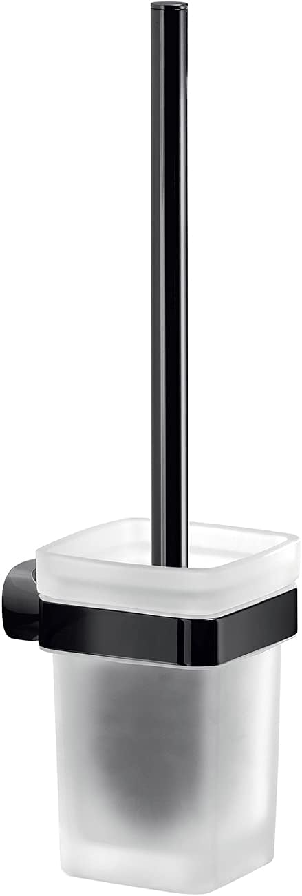 Gedy Krabi Wall Toilet Brush, Chrome Colour, Bathroom Brush Made of Stainless Steel and Cromall, 2 Year Warranty, Measures 36.6 x 9.4 x 11.5 cm and Weight 0.95 kg, R&D Design, Chrome, Unique