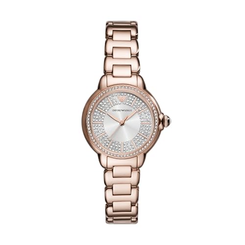 Emporio Armani Stainless Steel Analog Silver Dial Watch-Ar11633, Band Color:Rose Gold