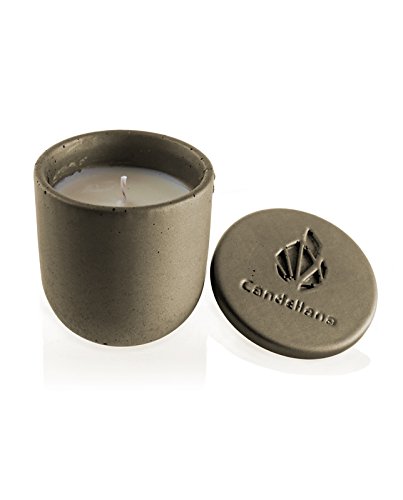 Candellana Candles Candlefort Concrete Candle-Modern I-Golden Brown, Scent: for Her