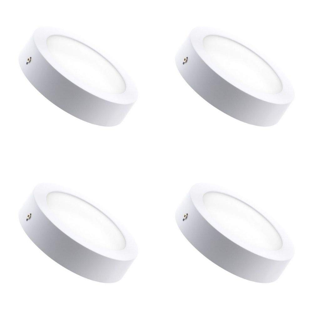 LEDOLUX 8-Watt Neutral White(4000K) Round LED Surface Mounted Ceiling Light. Flush Light Fittings for Ceiling,[Energy Class A++]-No False Ceiling Required (Pack of 4)-image-25