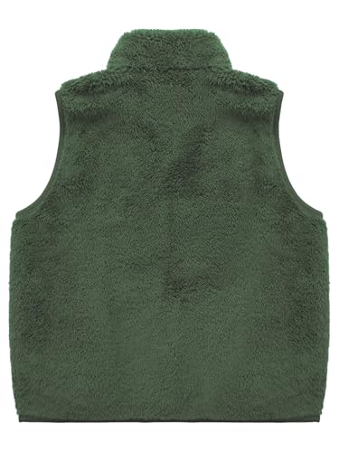 Kids Winter Warm Fleece Vest Full Zip Jacket Flannel Shaggy Waistcoat Sleeveless Outwear Coat for Boys Girls4