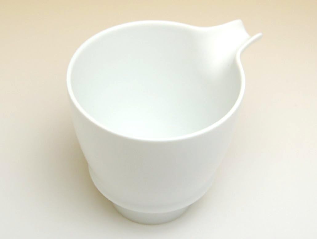 Sake Tokkuri pouring Cup 9.1 oz Ceramic Japanese Made in Japan Arita Imari ware Porcelain Hakuji White