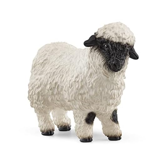 Schleich Farm World - Valais Black-Nosed Sheep Toy - Realistic Farm Animal Toys for Kids - Ages 3+