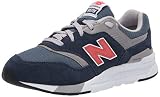 New Balance Kid's 997h V1 Lace-up Sneaker, Natural Indigo/Neo Flame, 3 Infant
