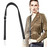 PLABBDPL Frauen Leder Schulterriemen Trageriemen,Tasche Schultergurte Gurt Riemen für Geldbörse Handtaschen, verstellbare Ersatz Crossbody Bag Strap Tragegurt Umhängegurt (schwarz)