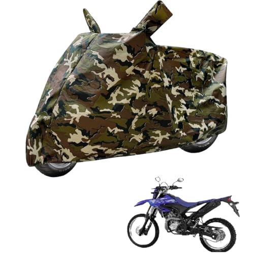 Image of Auto Hub Waterproof Bike Cover Compatible with Yamaha WR 155R Dustproof, UV Protection Two Wheeler Bike WR 155R Cover - Army Print