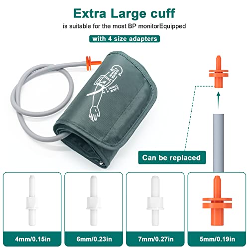 Blood Pressure Cuff Arm,8.7-20.4 Inches (22-52CM) Extra Large Blood Pressure Cuff XL Replacement Cuff Compatible with All Blood Pressure Machine, Adult Large BP Cuff(Cuff Only)