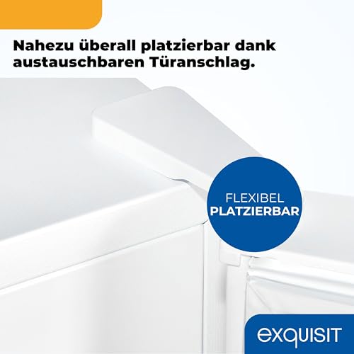 Exquisit Gefrierschrank | 168 l Nutzinhalt, 4 Sterne Gefrierfach, 40 dB, Energieklasse D | manuelle Temperaturregelung, 4 Gefrierschubladen, Gefriertablett | GS5230-H-040D weiss