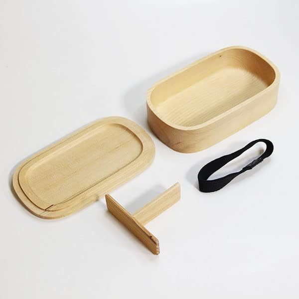 くり抜き お弁当箱 弁当箱 ナチュラル 隅丸 500ml 木製 くりぬき