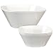 Set of 6 | Avant White Plastic Serving Bowls, Small Party Snack Bowls and Large Salad Bowls