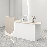 Moderner Empfangstresen, Kassentisch Mit Abschließbarer Schublade Und Ablage, Eckkassierertisch Computertisch Für Die Lobby Eines Schönheitssalons,G Left,140cm/55inch