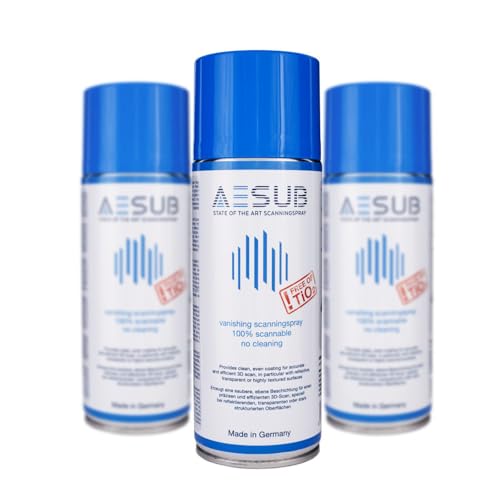aesub 3dtools 3d scanner spary for revopoint 3d scanners for reflective transparent or highly textured 400ml blue spray