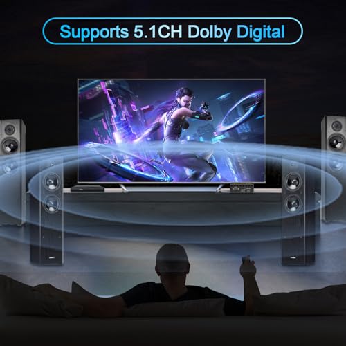 Decodificador Dolby Vision HDMI con salida óptica SPDIF 5.1CH 6