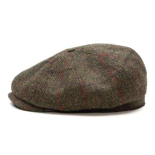 Sterkowski Shelby | 100% Harris Tweed Schiebermütze für Herren und Damen | Paperboy Cap...
