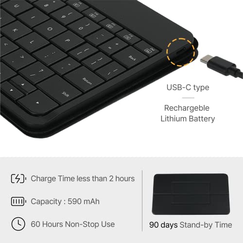 MOKIBO Fusion Keyboard, Universal, Portable All-in-One with Built-in Touchpad, Bluetooth, iPad, Mac, Windows, Android, Chrome OS - Image 3