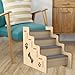 ShengQuanHao Wooden Pet Stair Dog Ladder,Puppy Stair,Non Slip Soft for High Bed for Other Small Pets Older Dogs Kittens Home, 4 Layer