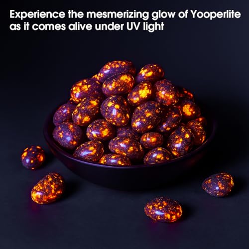 Image of Hand-Selected Yooperlite Stone, Large 1.2 in Polished Crystal, Gift Box